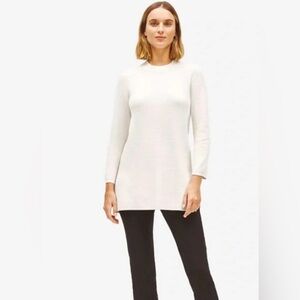 Eileen Fisher Silk Organic Cotton Textured Tunic Sweater Womens Size M